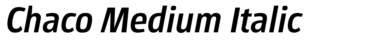 Chaco Medium Italic